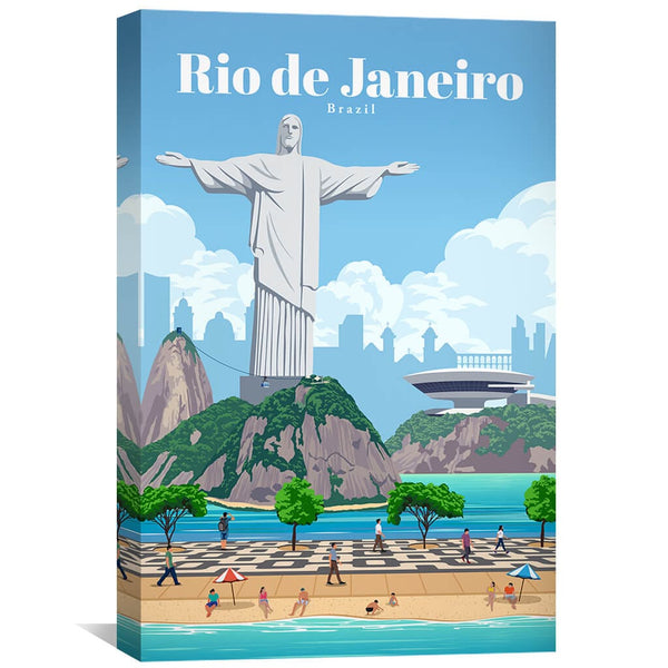 Rio Canvas - Studio 324 Art 30 x 45cm / Unframed Canvas Print Clock Canvas