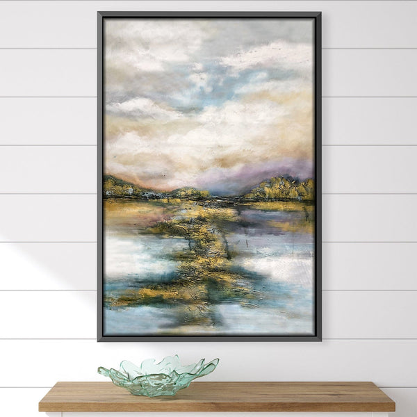 River Paths Oil Painting Oil 30 x 45cm / Oil Painting Clock Canvas
