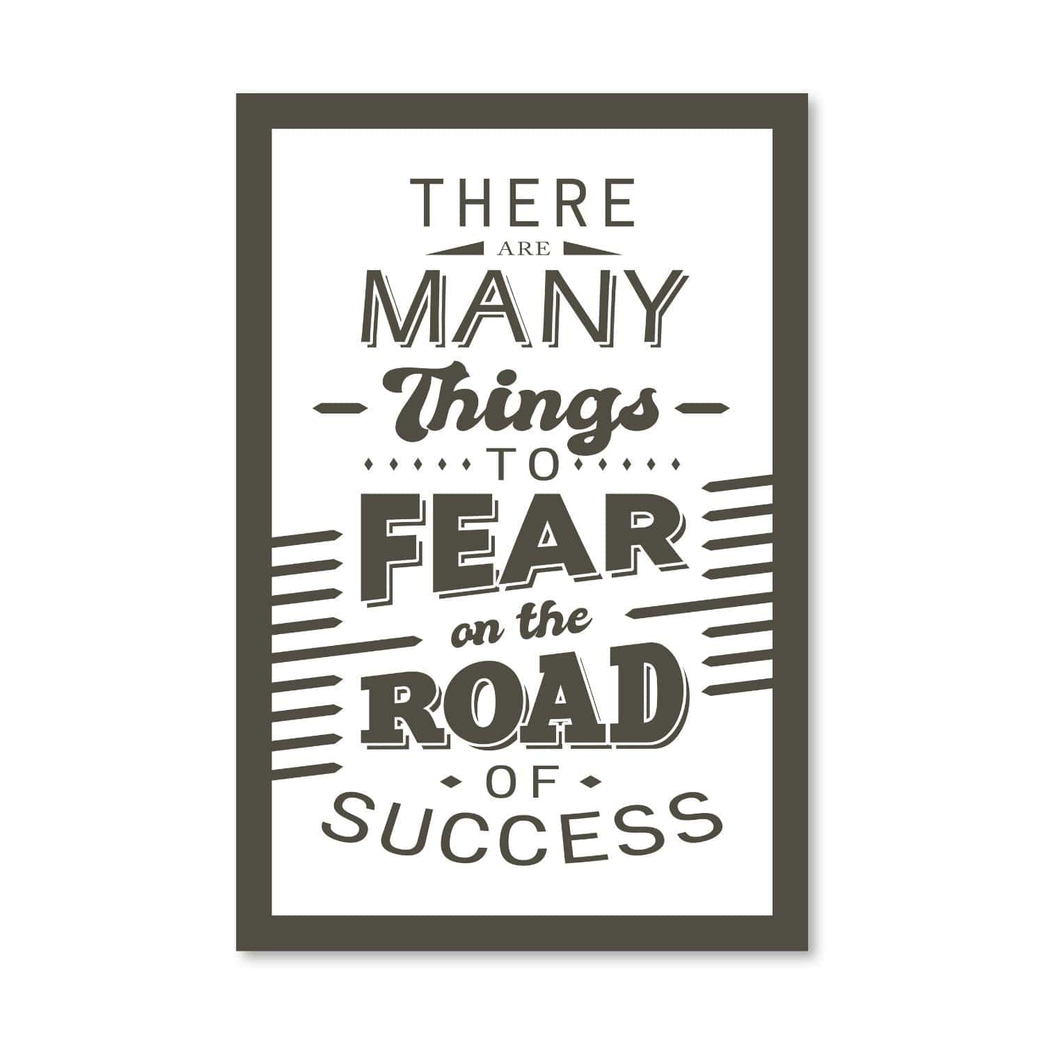 Road of Success Canvas Art 30 x 45cm / Unframed Canvas Print Clock Canvas