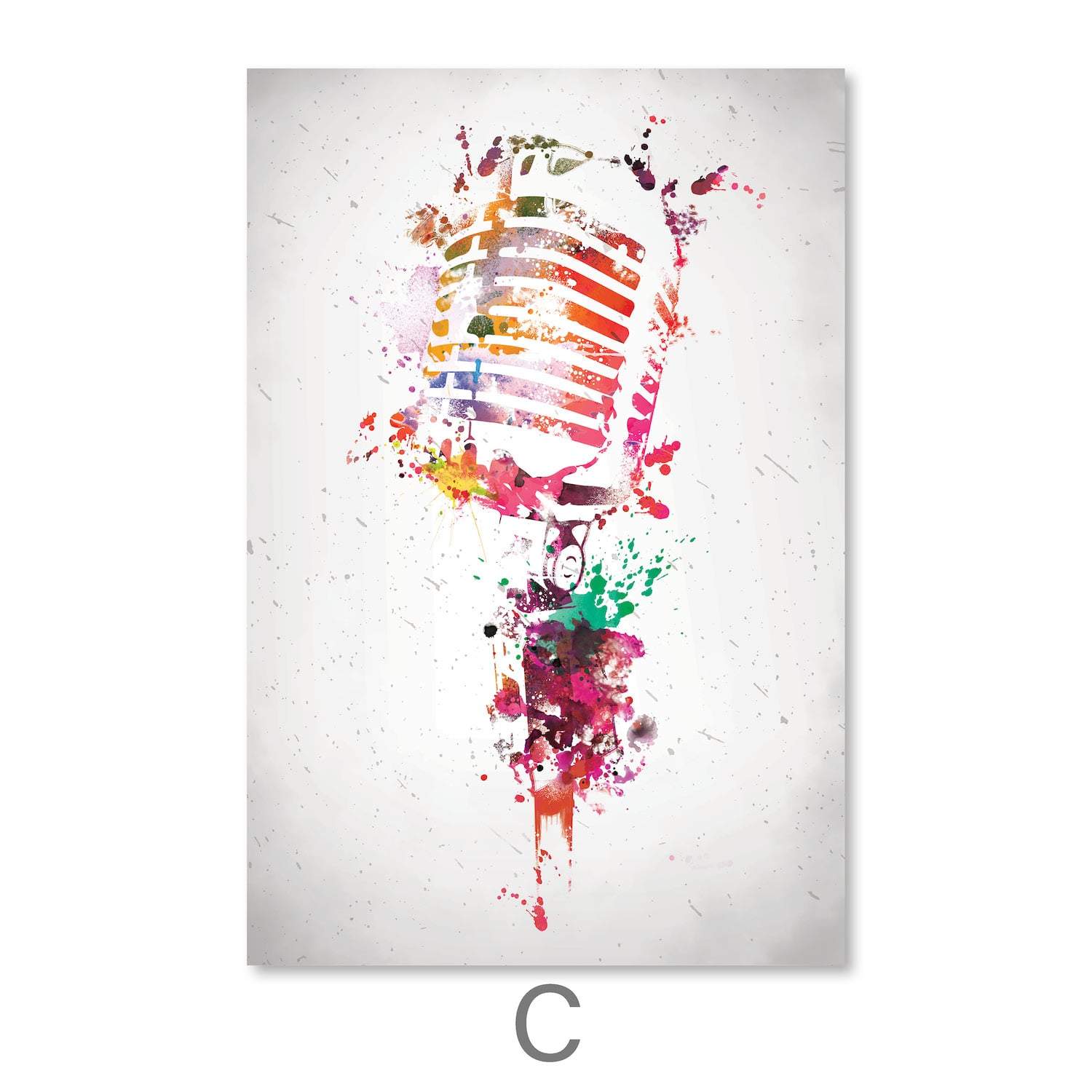 Rock & Roll Color Canvas Art Clock Canvas