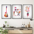Rock & Roll Color Canvas Art Clock Canvas