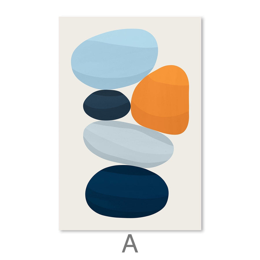 Rocks in Balance-Set Canvas Art A / 30 x 45cm / Unframed Canvas Print Clock Canvas