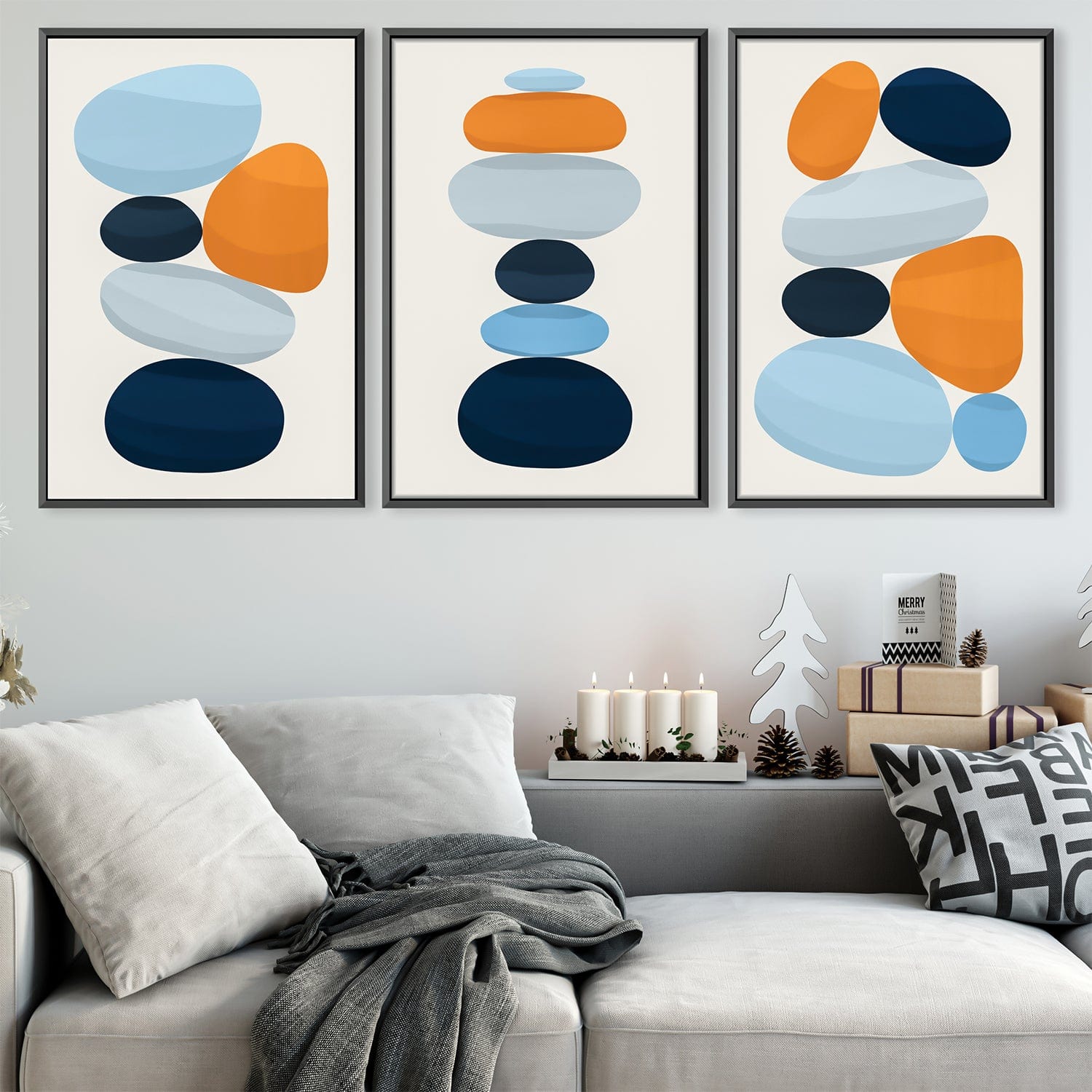 Rocks in Balance-Set Canvas Art Clock Canvas