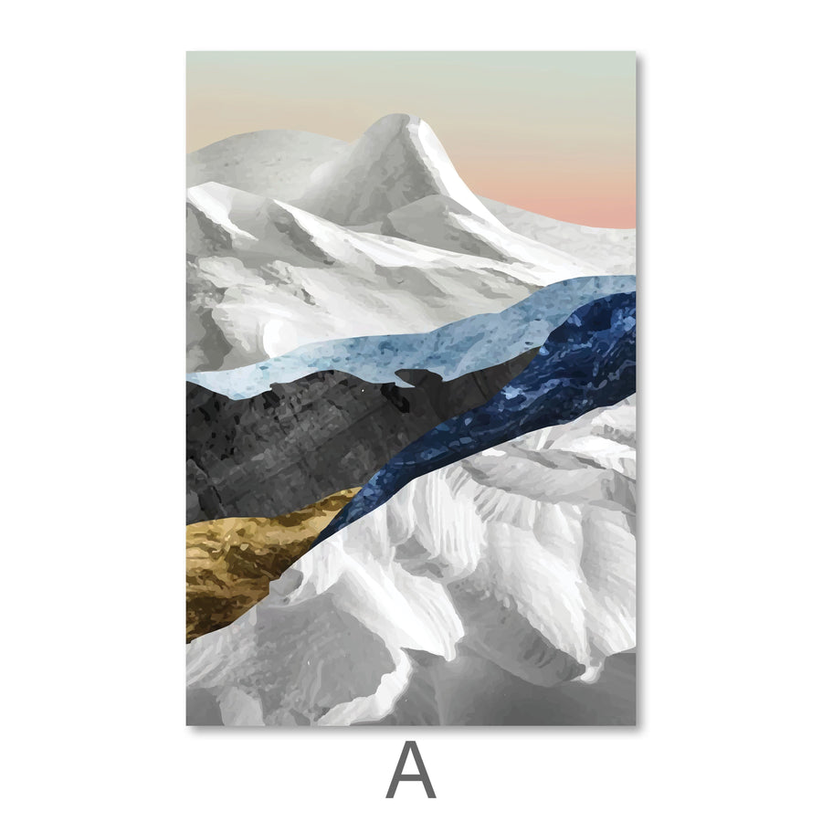Rocky Mountain Canvas Art A / 40 x 50cm / No Board - Canvas Print Only Clock Canvas