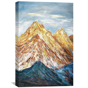 Rocky Terrains Oil Painting Oil Clock Canvas