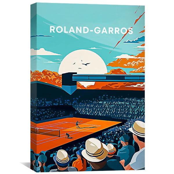 Roland Garros Canvas Art Clock Canvas