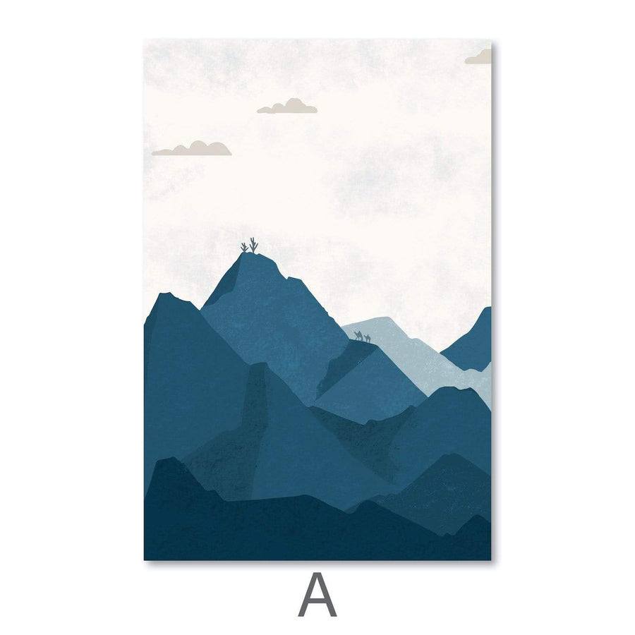 Rolling Mountains Canvas Art A / 40 x 60cm / Unframed Canvas Print Clock Canvas