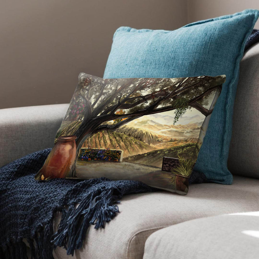 Rolling Tranquility Cushion Cushion Cushion Landscape Clock Canvas