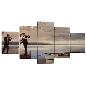 Romancing Dock Canvas - 5 Panel Art 5 Panel / Large / Standard Gallery Wrap Clock Canvas