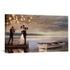 Romancing Dock Canvas Art 50 x 25cm / Unframed Canvas Print Clock Canvas