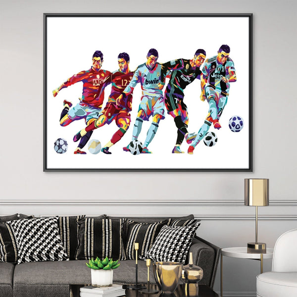 Ronaldo Evolution Canvas Art Clock Canvas