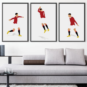 Ronaldo Siu Canvas Art Set of 3 / 30 x 45cm / Unframed Canvas Print Clock Canvas