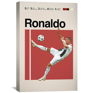 Ronaldo Stats Canvas Art Clock Canvas