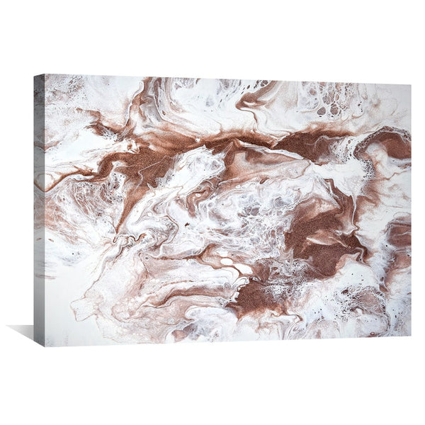 Rose Gold Marble II Canvas Art Clock Canvas