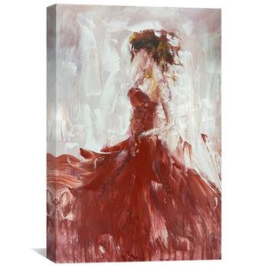 Rouge Abstract Woman Oil Painting Oil Clock Canvas