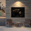 Royal Flush - Gold Clock Canvas