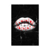 Royal Flush Lips - Hearts Canvas Art Clock Canvas