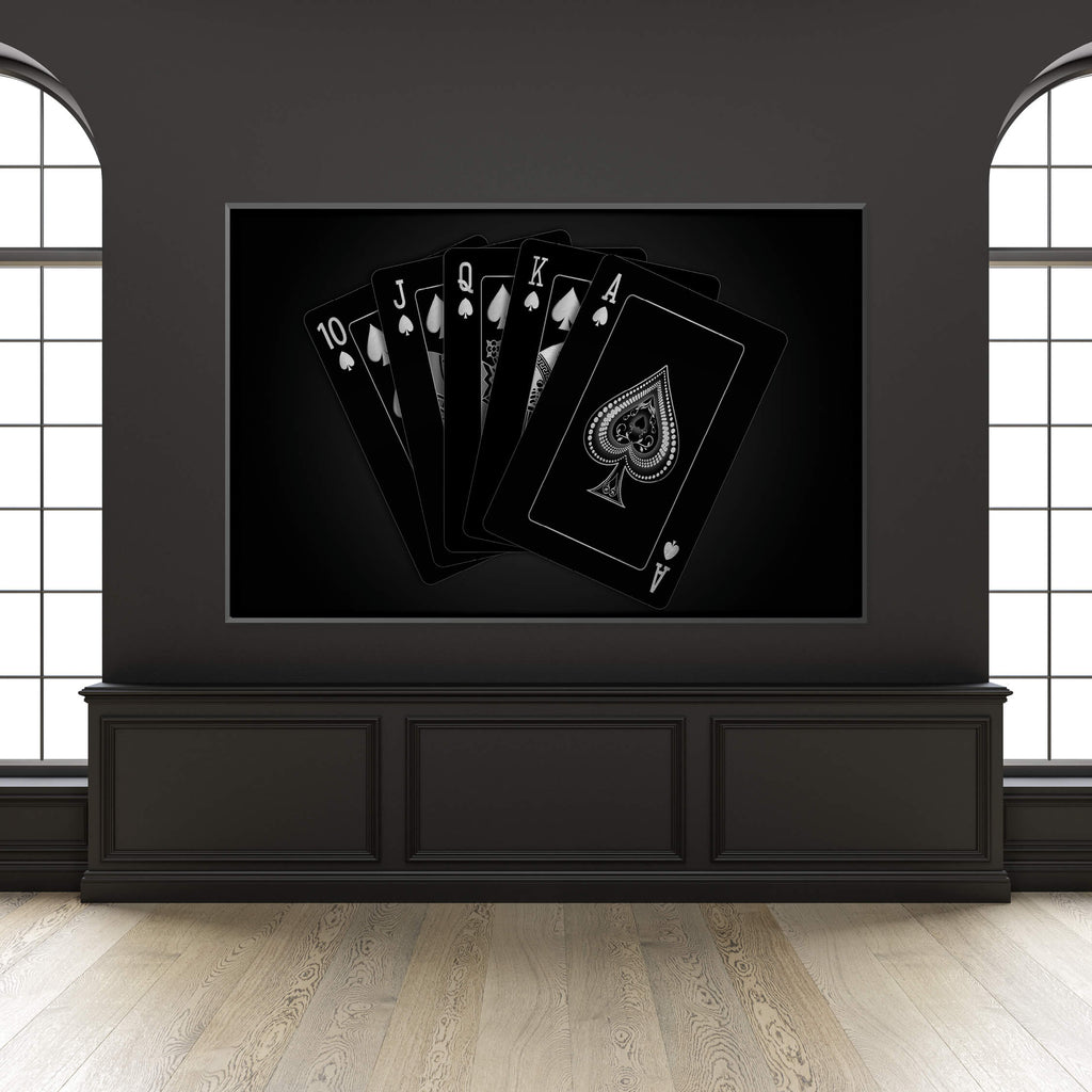 Royal Flush Lips - Spades Canvas – ClockCanvas