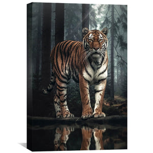 Royal Tiger Canvas Art 40 x 60cm / Unframed Canvas Print Clock Canvas