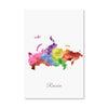 Russia Rainbow Canvas Art Clock Canvas