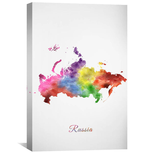 Russia Rainbow Canvas Art 30 x 45cm / Unframed Canvas Print Clock Canvas