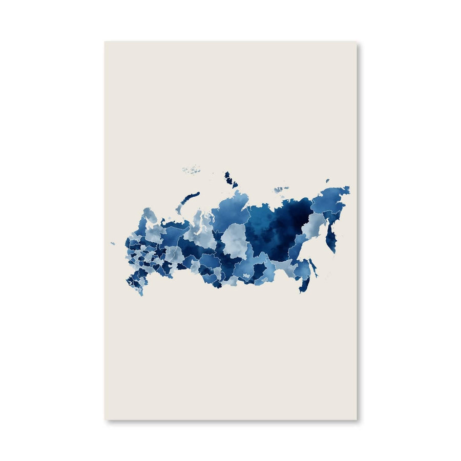 Russia Watercolor Canvas Art Clock Canvas