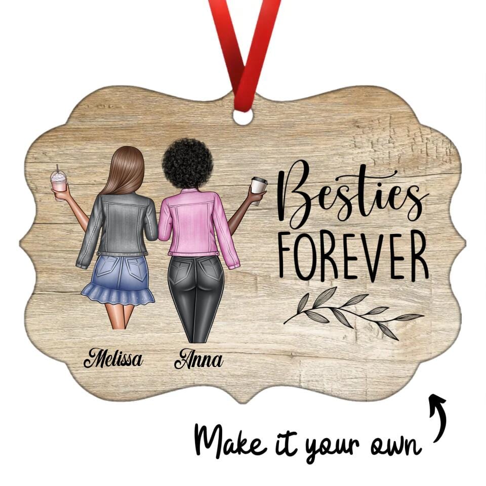 Rustic Besties Forever Girlfriends Ornament product thumbnail