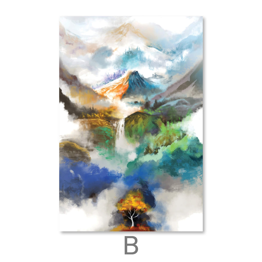 Sacred Valley Canvas Art B / 40 x 50cm / No Board - Canvas Print Only Clock Canvas