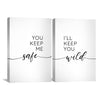 Safe and Wild Canvas Art Clock Canvas