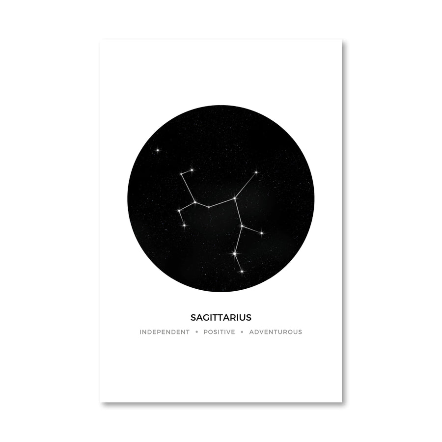 Sagittarius Traits Canvas Art 40 x 50cm / No Board - Canvas Print Only Clock Canvas
