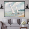 Sailing Tranquility Oil Painting Oil 45 x 30cm / Oil Painting Clock Canvas
