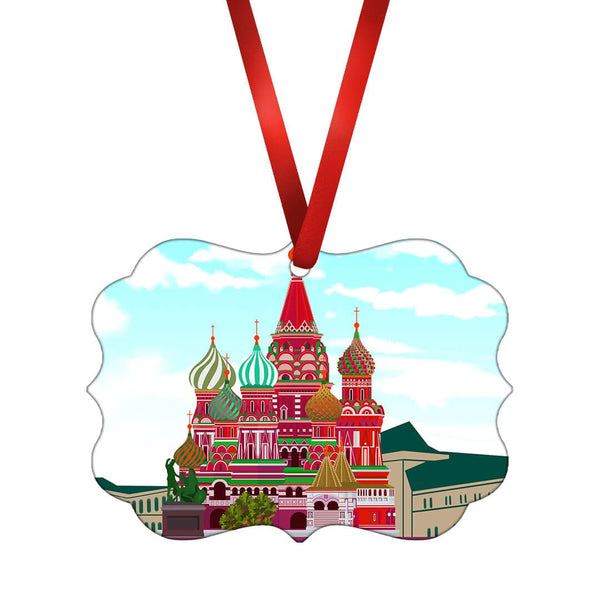 Saint Basil Cathedral Ornament Christmas Ornament Victorian 10.8 x 8cm Clock Canvas