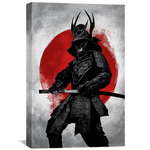 Samurai 1 Canvas Art Clock Canvas