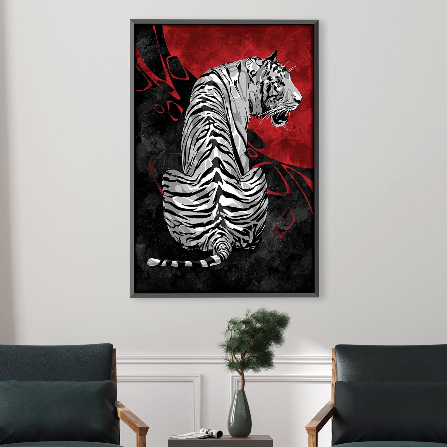 Samurai Tiger Black Canvas product thumbnail