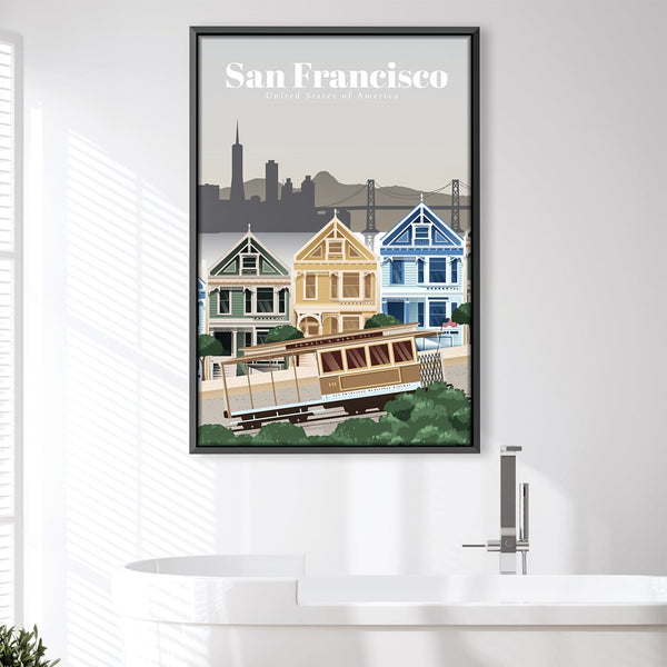 San Francisco Canvas - Studio 324 Art Clock Canvas