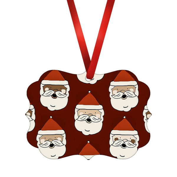 Santa in Colors Ornament Christmas Ornament Victorian 10.8 x 8cm Clock Canvas