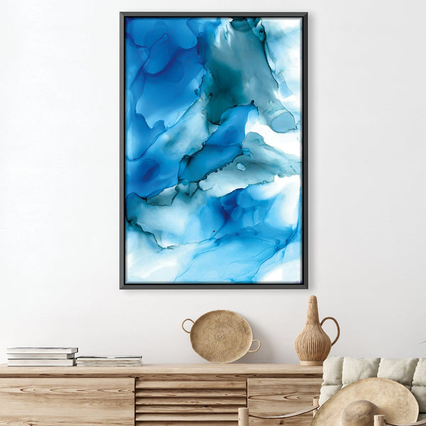 Sapphires in Water Canvas Art 30 x 45cm / Unframed Canvas Print Clock Canvas