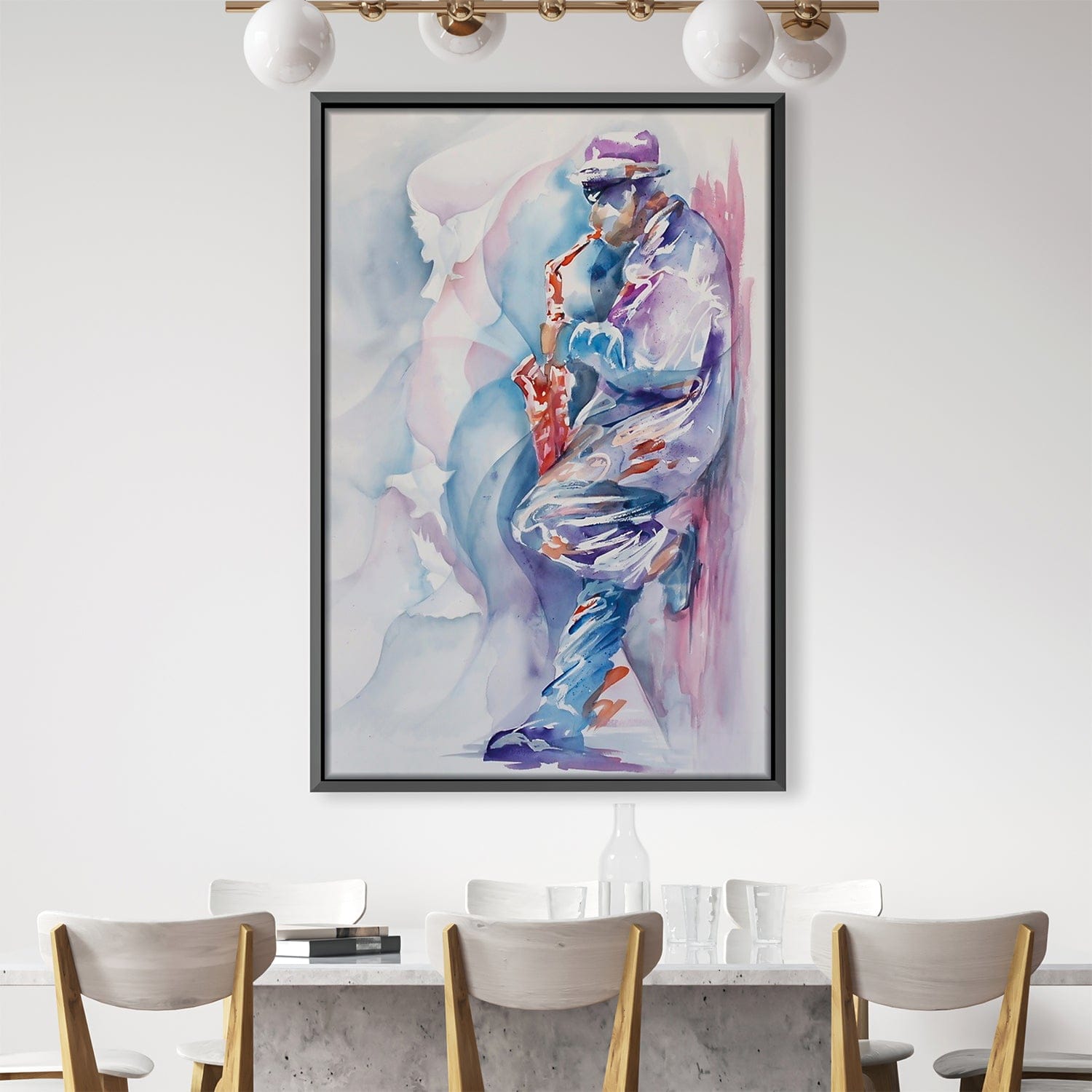 Sax By The Wall Canvas product thumbnail