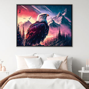 Scenic Eagle Canvas Art Clock Canvas