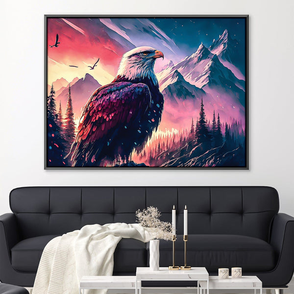 Scenic Eagle Canvas Art 45 x 30cm / Unframed Canvas Print Clock Canvas