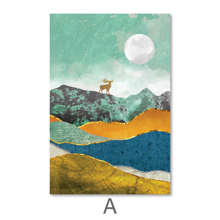 Scenic Landscape Canvas Art A / 50 x 70cm / Unframed Canvas Print Clock Canvas