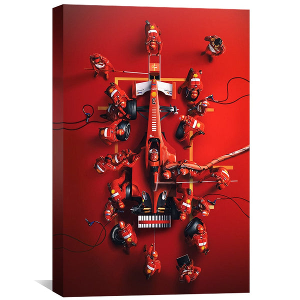 Schumacher Red Canvas Art Clock Canvas