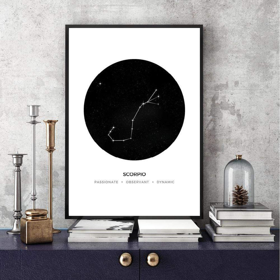 Scorpio Traits Canvas Art Clock Canvas