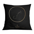 Scorpio Traits Gold Cushion Cushion Cushion Square Clock Canvas