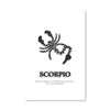 Scorpio - White Canvas Art Clock Canvas