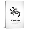 Scorpio - White Canvas Art Clock Canvas