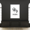 Scorpio - White Clock Canvas