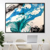 Sea Marble Canvas Art 45 x 30cm / Unframed Canvas Print Clock Canvas
