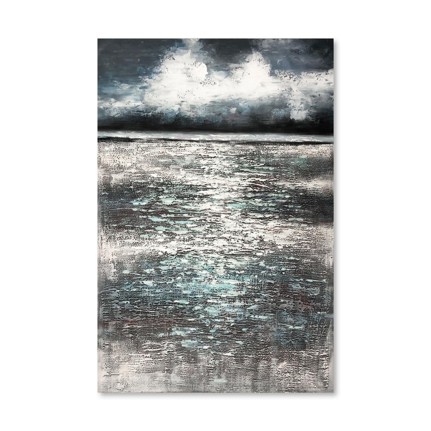 Sea of Reflection Oil Painting Oil Clock Canvas