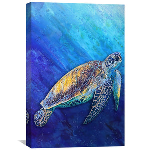 Sea Turtle Canvas Art Clock Canvas